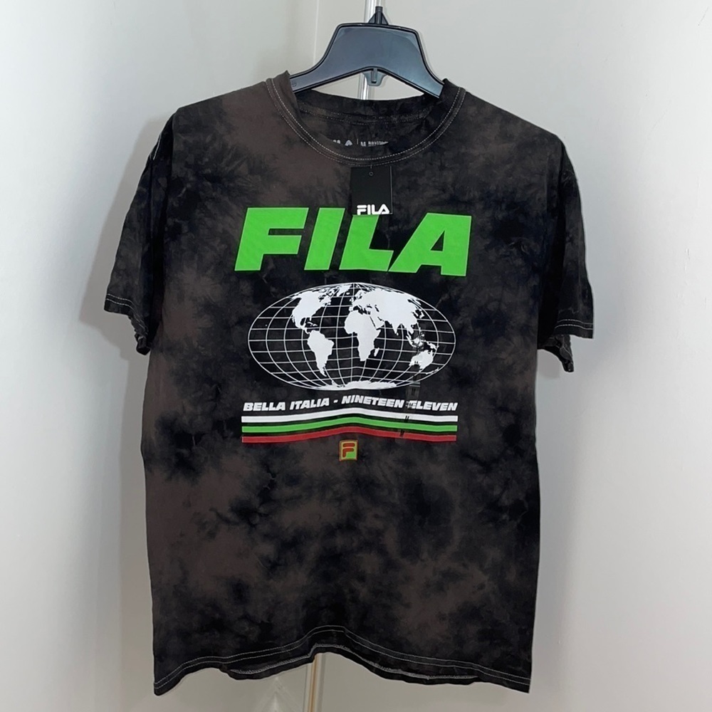 New Fila Men's Short Sleeve Globe T-Shirt Tee Top